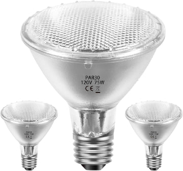 Par30 Long Neck Halogen Flood Bulbs 75W 120V, Par30 Halogen Indoor Floodlight Bulbs Outdoor E26 Dimmable 2700K Bulb 2