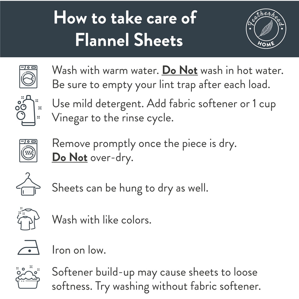 100% Cotton 4PCs Flannel Sheet Set | Double-Brushed for Extra Softness, Warm & Breathable, Extra Deep Pockets fits Up
