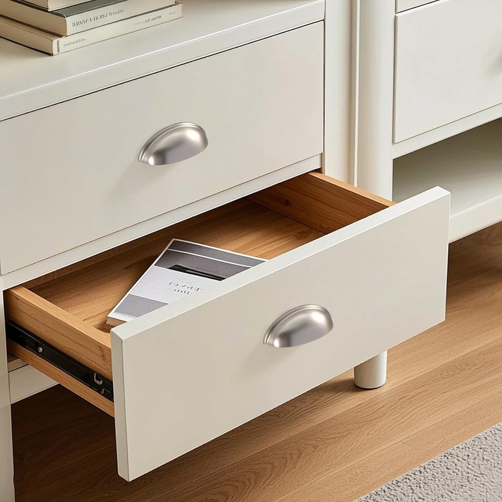 Hardware 10 Pack Cup Pull Cabinet Handles Brushed Nickel 3 Inch Cupboard Kitchen Handle Drawers Pulls