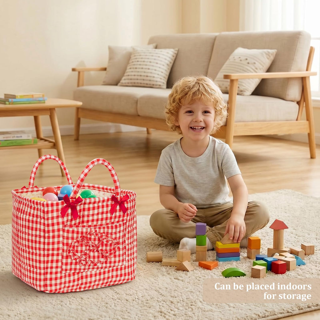 Floral Fabric Storage Basket Car Interior Storage Basket Underwear Sundries Laundry Baskets Supplies Home Organizer