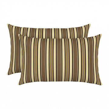 Designer Select Sunbrella Jumbo Lumbar Throw Pillows Set of 4 | 26" x 16" | Indoor Outdoor - Patio, Lounge