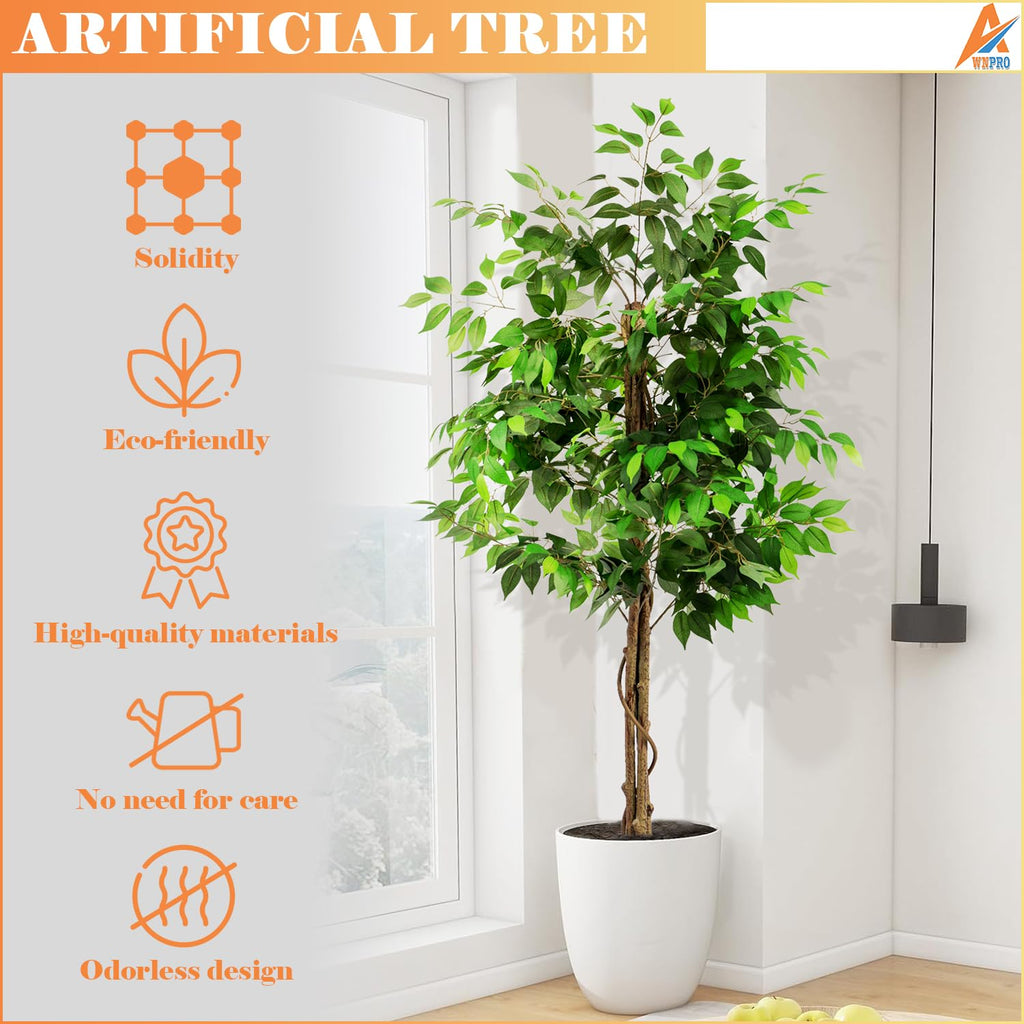 6 FT Artificial Ficus — Faux Plants & Florals | Casa Home Living