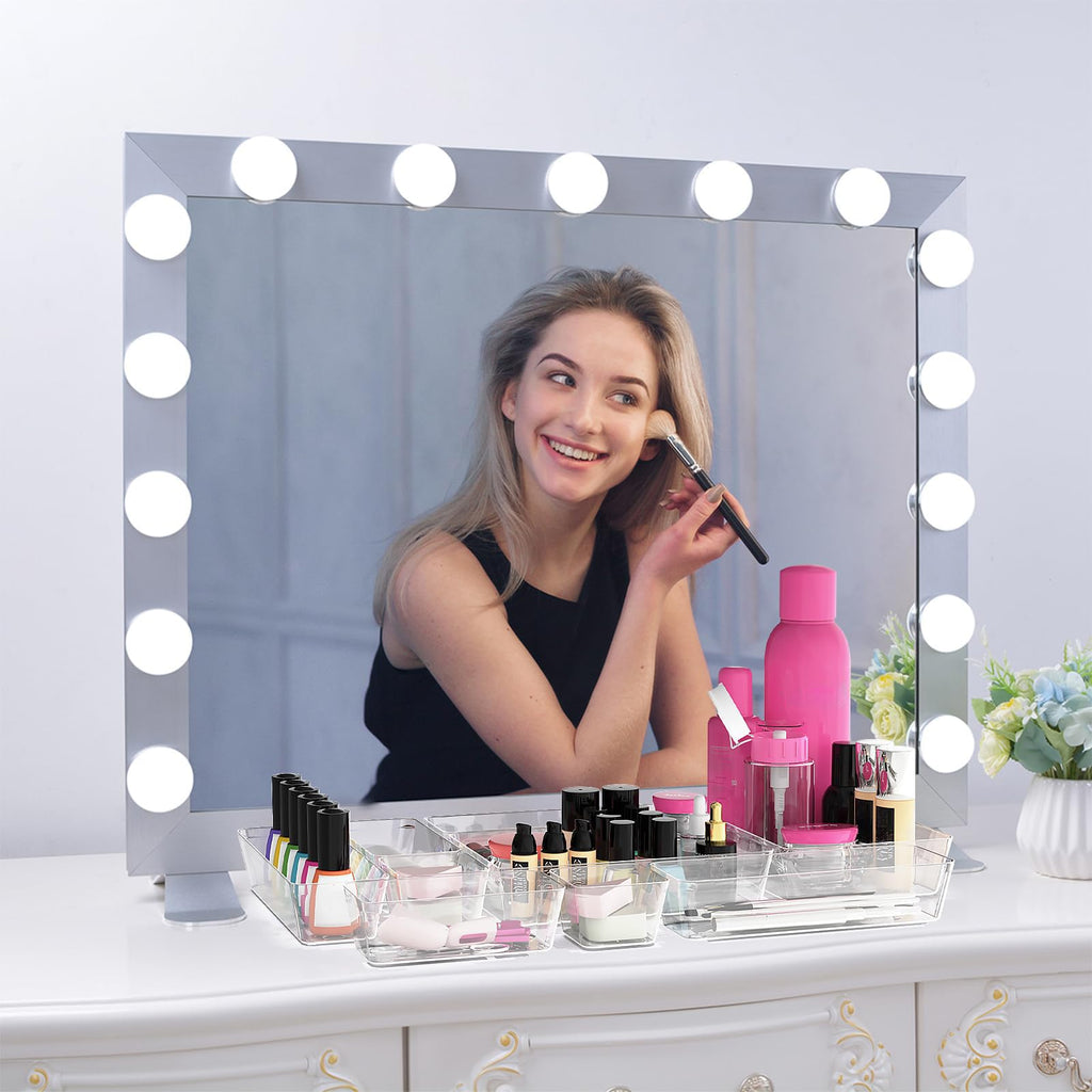 65 Pcs Clear Plastic Drawer Organizer, Makeup & Vanity Organizer