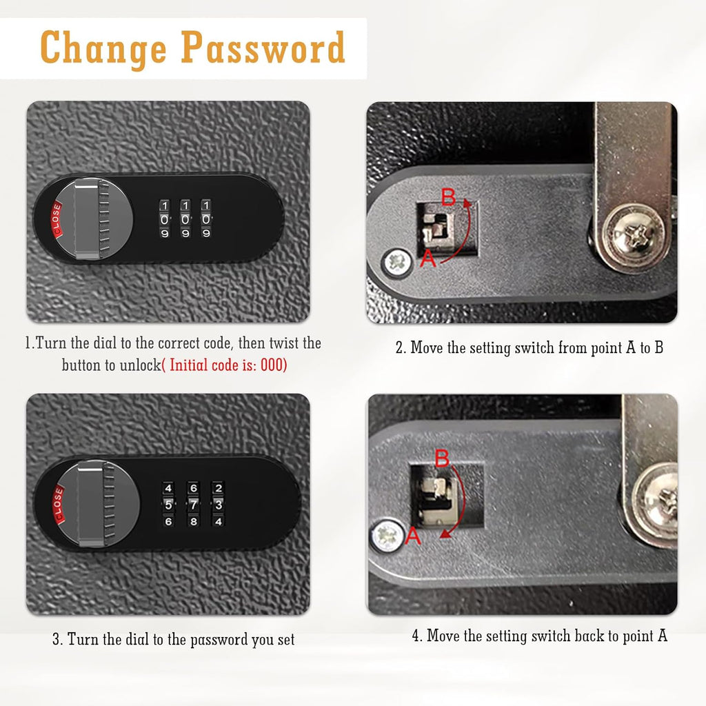 Wall Mount Mailbox Combination Lock, Security Mail Box Box School