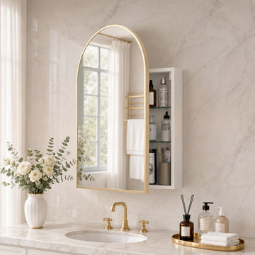 Medicine Cabinet Mirror, Surface Mount for Small Bathroom, 20x32 Inch
