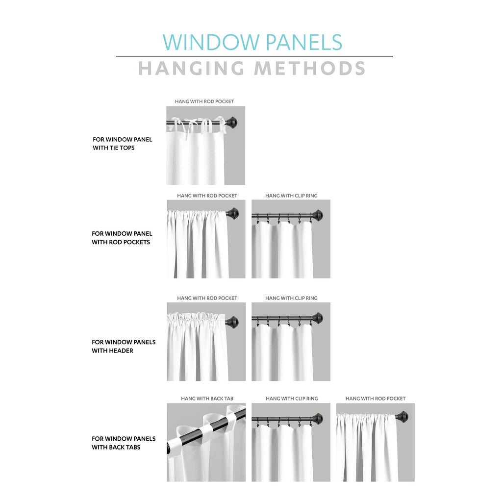 Hygge Stripe Window Curtain Panel Pair, 95" Long x 52" Wide, Navy & White