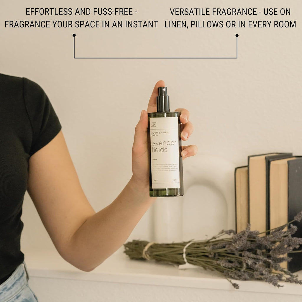 Premium Lavender Room Spray - Long-Lasting Air Freshener - Natural Essential Oil Linen & Pillow Spray - Odor