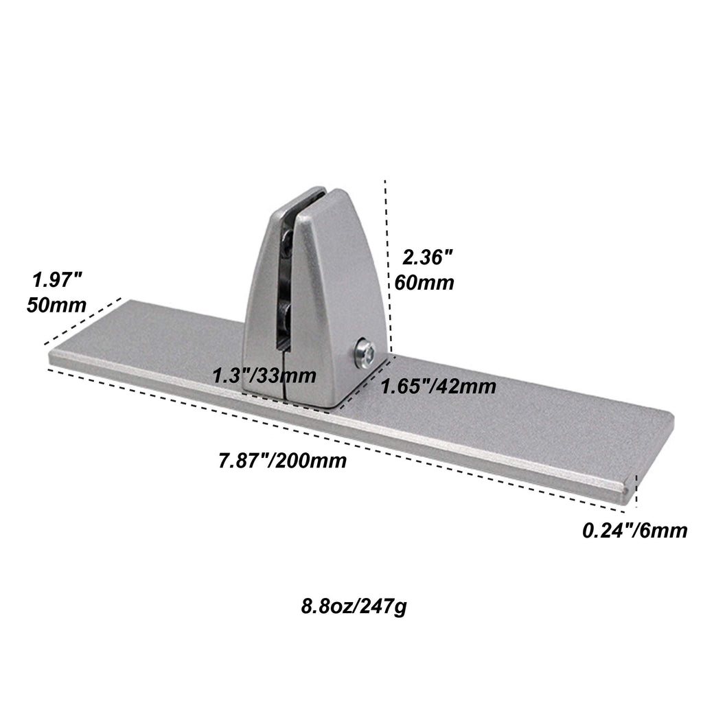 2 Pcs Sneeze Guard Clamp, Bracket Sneeze Guard Shield Base for Countertops, Stick On Heavy Duty Auminum Partition