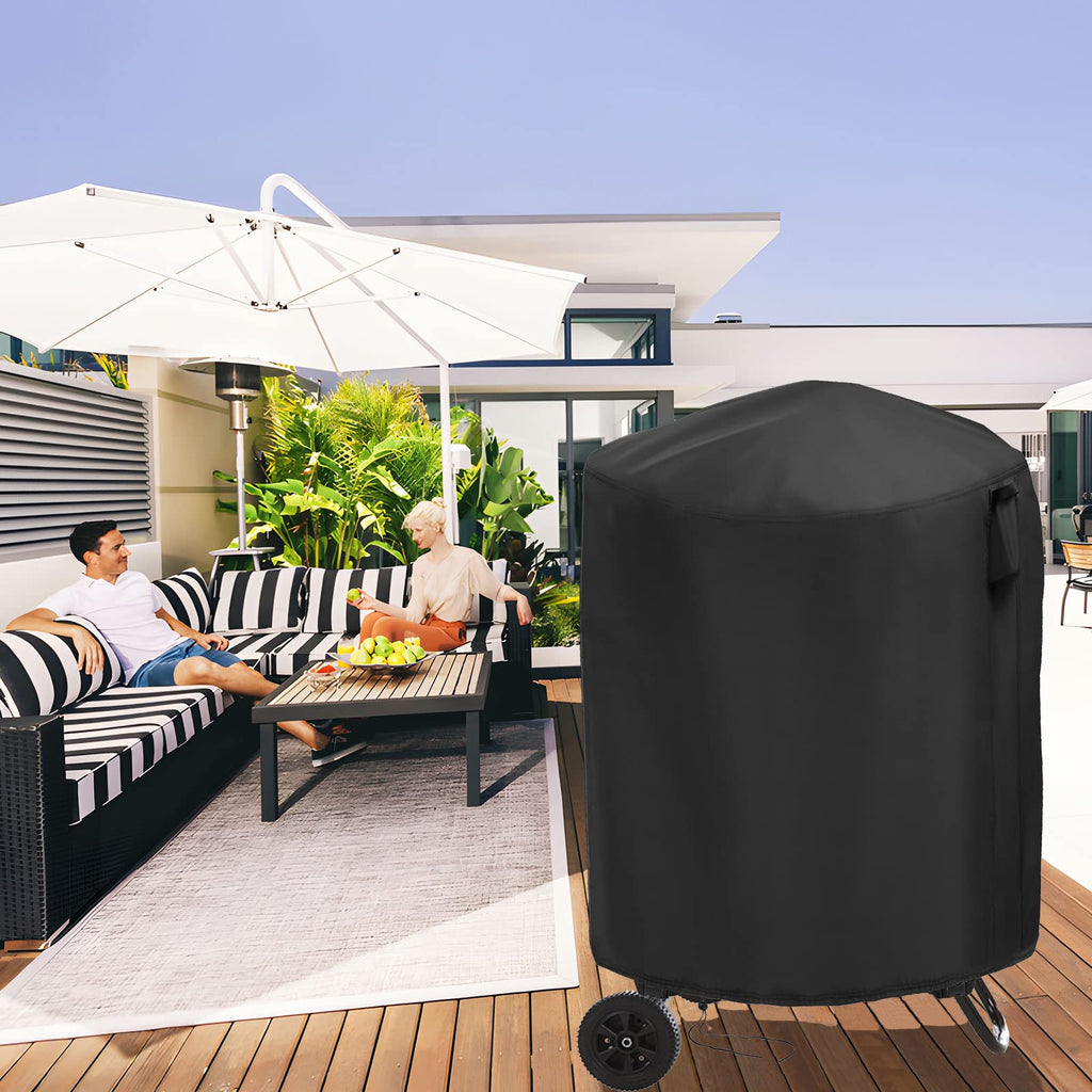 Fire Pit Cover Tall for Outdoor 28 Inch Round Fireplace with Wheels