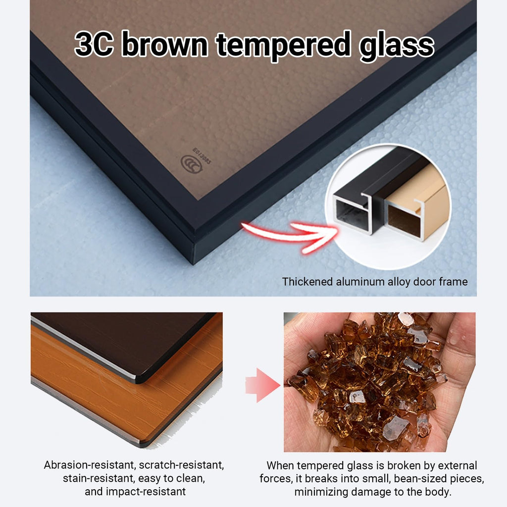 AV Stereo Media Solid Wood Storage Cabinet Adjustable Shelves, Movable AV Equipment Cabinet Display Stand with Cooling