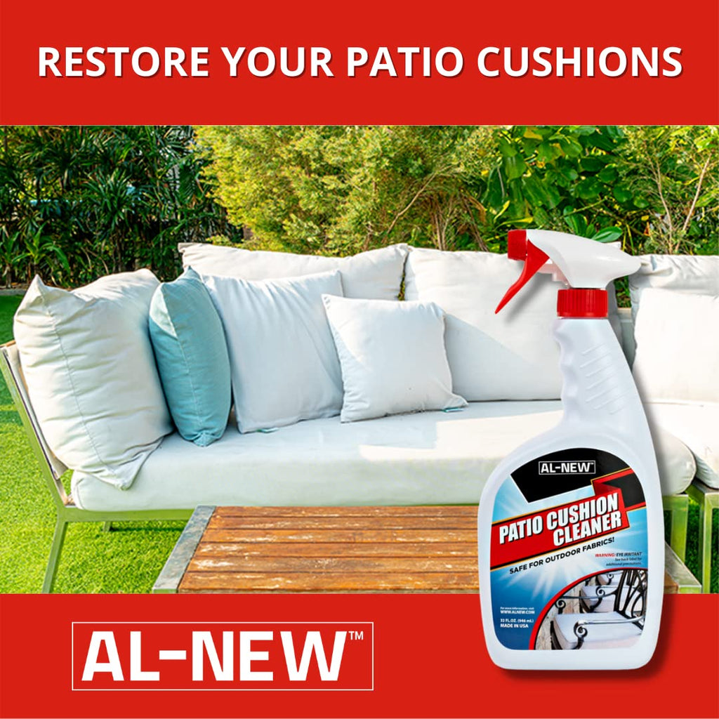 Patio Cushion Cleaner | Safe For Use On Outdoor Fabrics Such As Patio Cushions, Awnings, Furniture Covers, and more