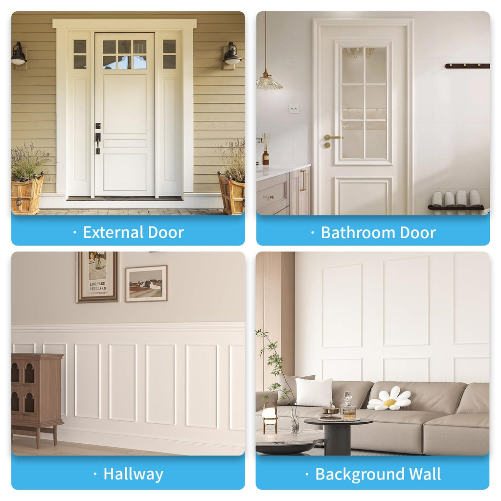 Premade Peel and Stick Door Molding Trim Kit, 1 Set - 3 Frames
