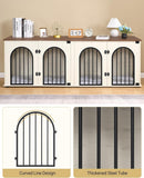 71" Dog Crate Furniture for 2 Dogs, Heavy Duty Indoor Dog Kennel TV Stand
