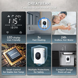 Electric Tankless Water Heater, GREATBEAR 12KW On Demand Water Heater Electric 240V