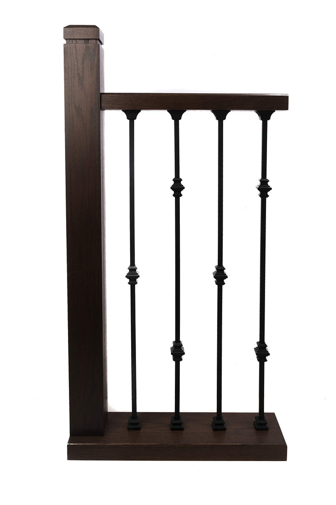 Sleek Modern Solid Red Oak Stair Newel Post with a Single Groove (3 1/2" x 3 1/2" x 48")