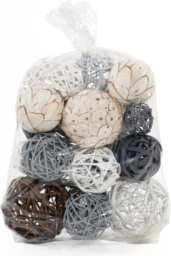 Decorative Balls Vase Filler Bag with Orbs, Balls (Grey)