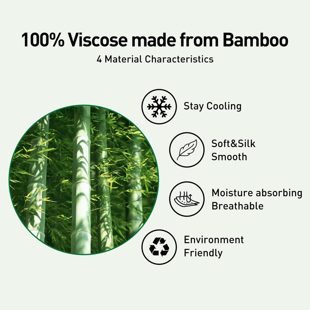 100% Viscose from Bamboo Cooling Comforter Queen Size for Hot Sleepers, Breathable Summer Duvet Insert