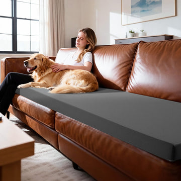 3 Inch Foam Sofa Topper Pad, Foam Couch Top Pad with Removable Washable Cover, Couch Cushion for Enhanced Comfort &