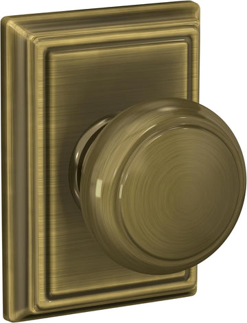 Andover Hall/Closet Passage Door Knob, Antique Brass