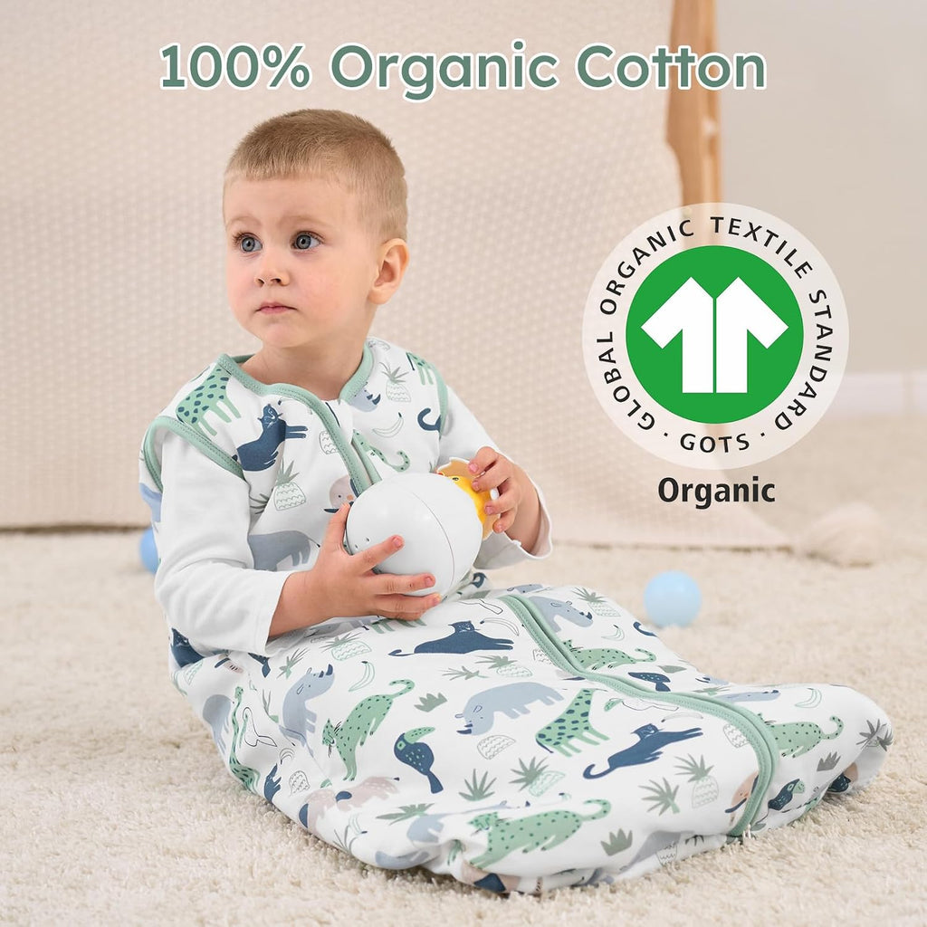 Baby Sleep Sack 1.5TOG 100% Organic Cotton Way Zipper