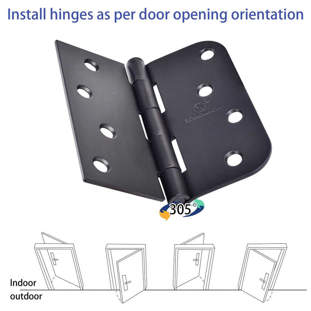 Door Hinge 4 Inch Interior Door Hinges Oil Rubbed Bronze Black 4 Inch Interior Hinges Flat Iron Hinge 4"x 4" Door