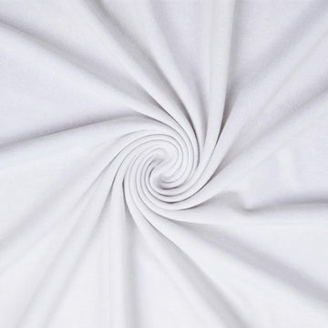 1 Yard White Nylon Spandex Fabric, 59 Inch Wide