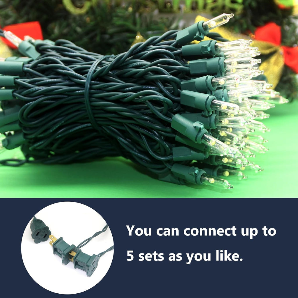 200 LED Christmas String Lights, Warm White 70FT Green Wire Christmas String Lights for Indoor &Outdoor Holiday