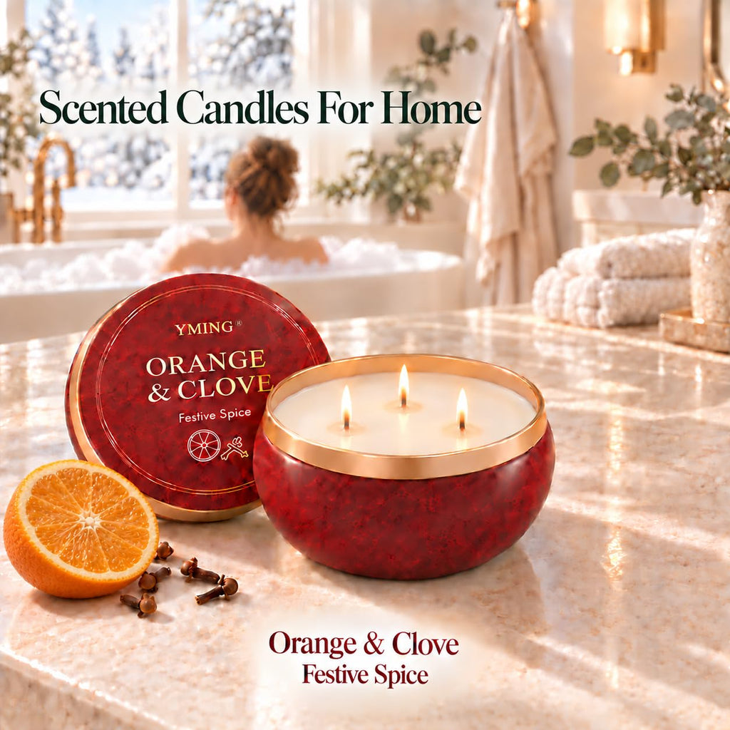 Scented Candle Gift Set for Women 3 Pack 14 oz Each 3 Wick Soy Candle