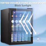 26 Bottle Wine Cooler, 95 Cans Beverage Refrigerator, 2.6 cu.ft Drink Fridge Dig