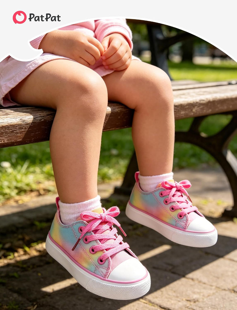 Toddler Sneakers Girls Tennis Shoes for Boys Kids Slip On Sneakers Little Big Lace Up Casual Canvas Shoes