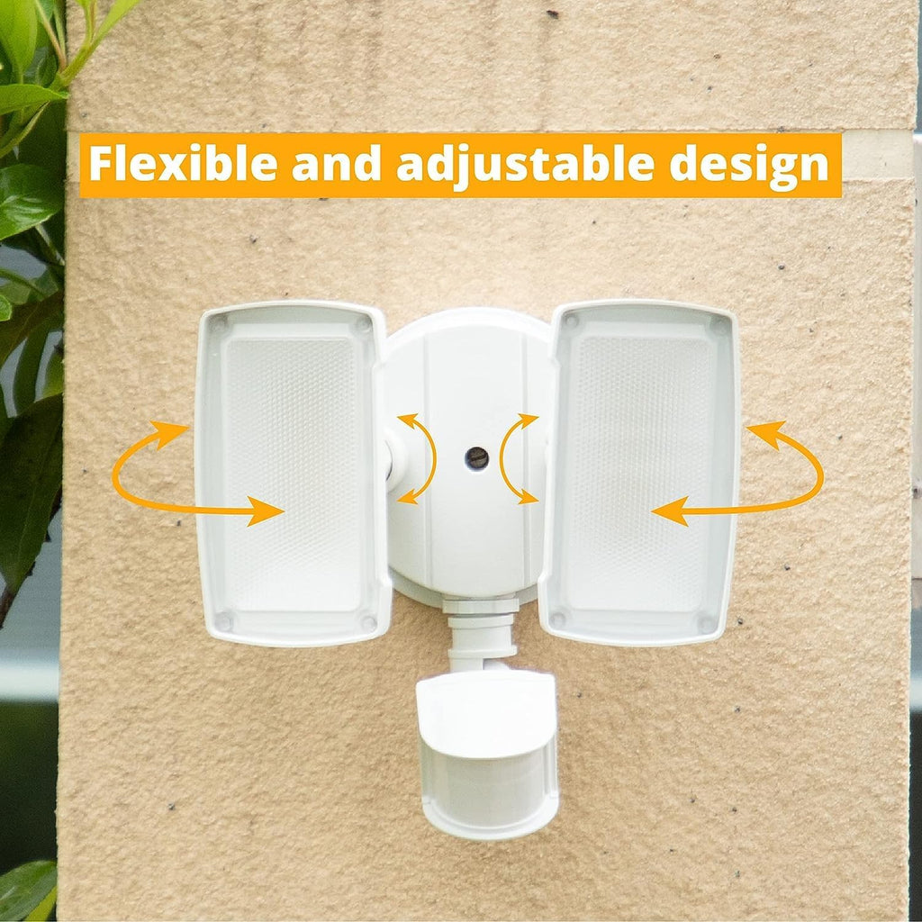19W LED Security Lights Motion Sensor Light Outdoor, 2000LM Motion Flood Light, 5000K, IP65 Waterproof, 2 Adjustable