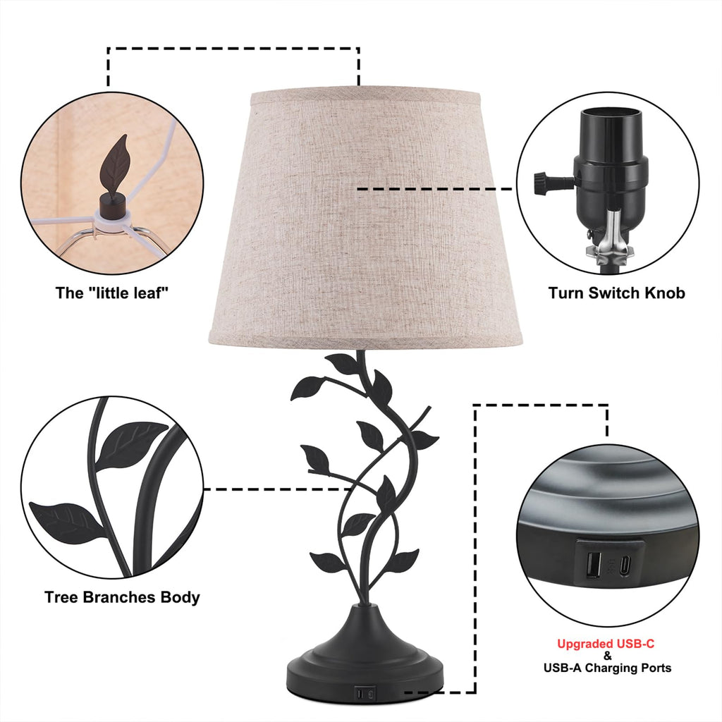 Table Lamp, Bedside Lamp, Rustic Lamp