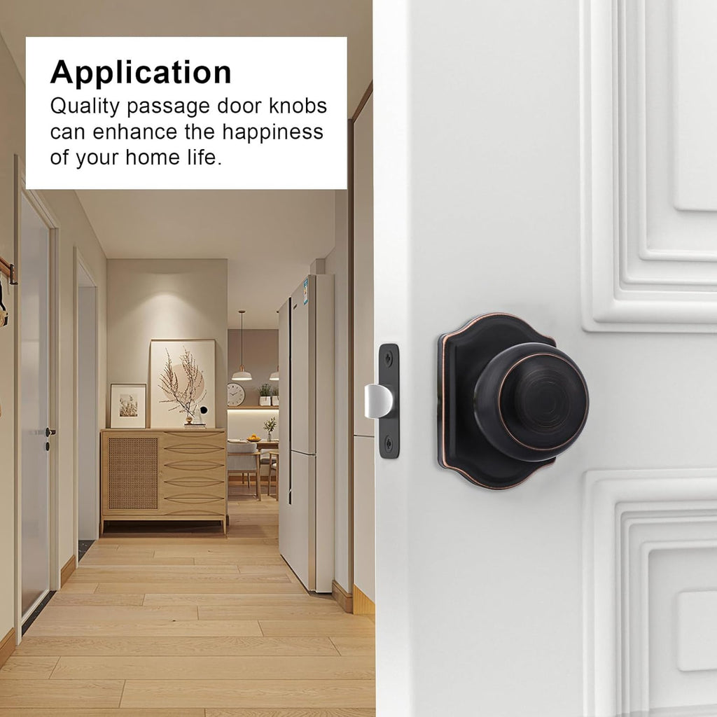 Oil Rubbed Bronze Closet Door Knobs, Passage Door Knobs Interior
