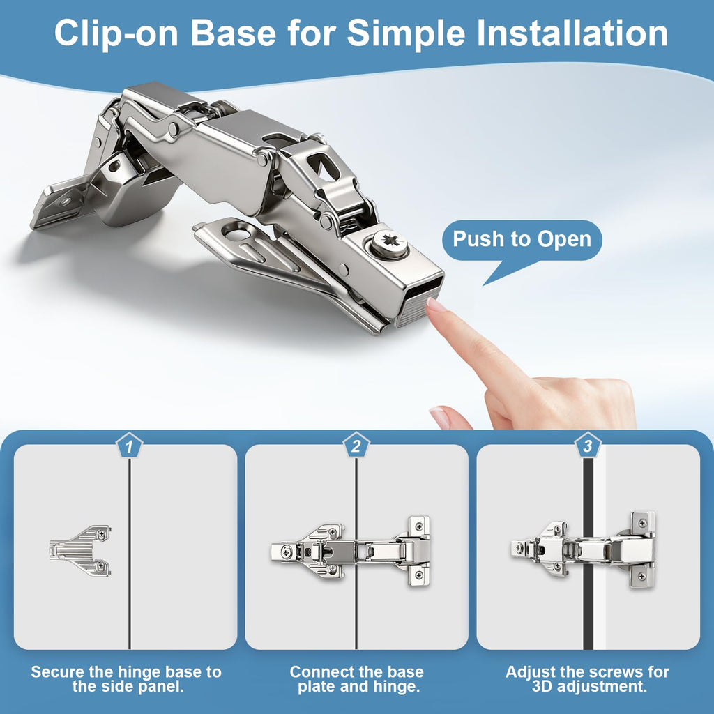 165° Lazy Susan Hinges, Corner Cabinet Hinges Soft Close, 2 Pairs