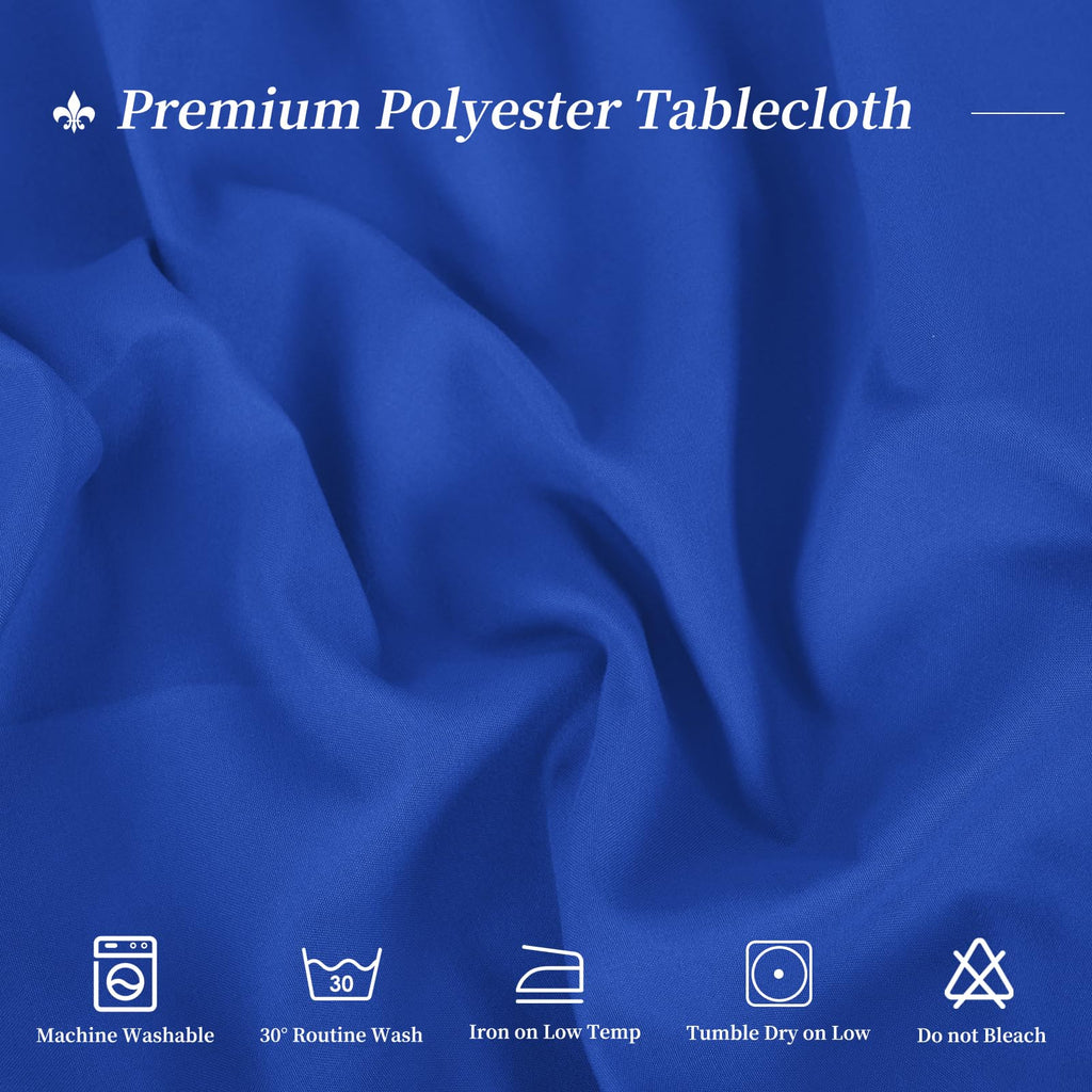 12 Packs 120 Inch Royal Blue Round Polyester Tablecloths