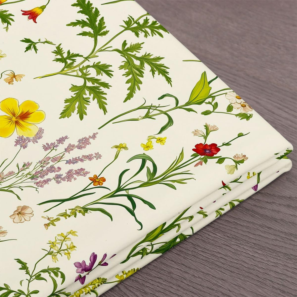 Floral Fabric Soft Brushed 1 Yard Boho Plant Floral Fabric by The Yard for Upholstery Sofa Chair Cushion Vintage
