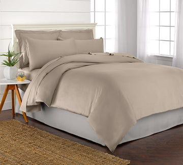 Queen Duvet Cover by, 3 Piece Set, Genuine 100% Organic Viscose Derived from Bamboo, Luxuriously Soft and Cooling, 2