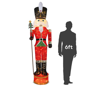 7.5ft Giant Lighted Nutcracker Christmas Decoration Outdoor with 170 LED