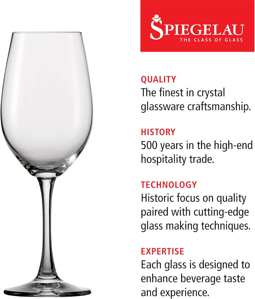 Wine Lovers White Wine Glasses Set of 4 - Elegant Stemmed Crystal Wine Glassware for Chardonnay, Sauvignon Blanc &