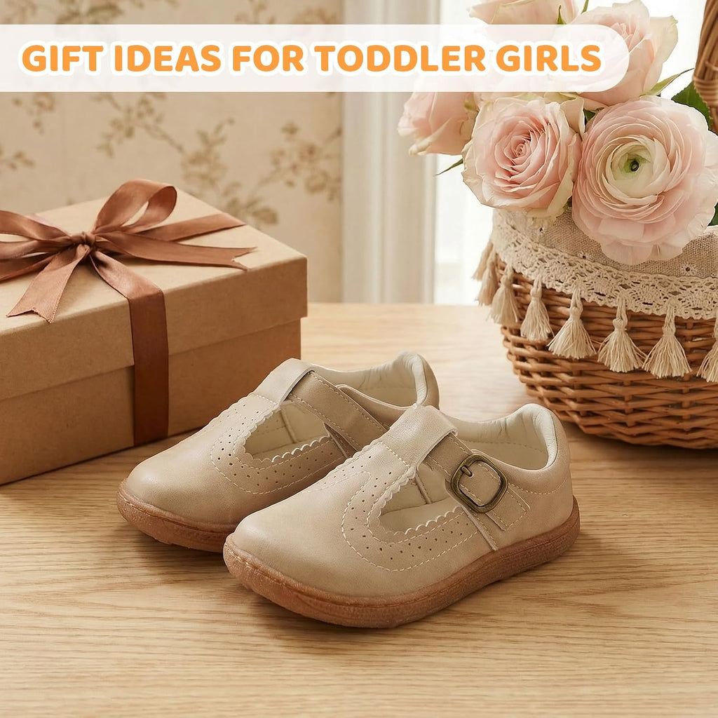 Wide Toe Box Toddler Mary Jane Dress Shoes Girl Ballet Flats
