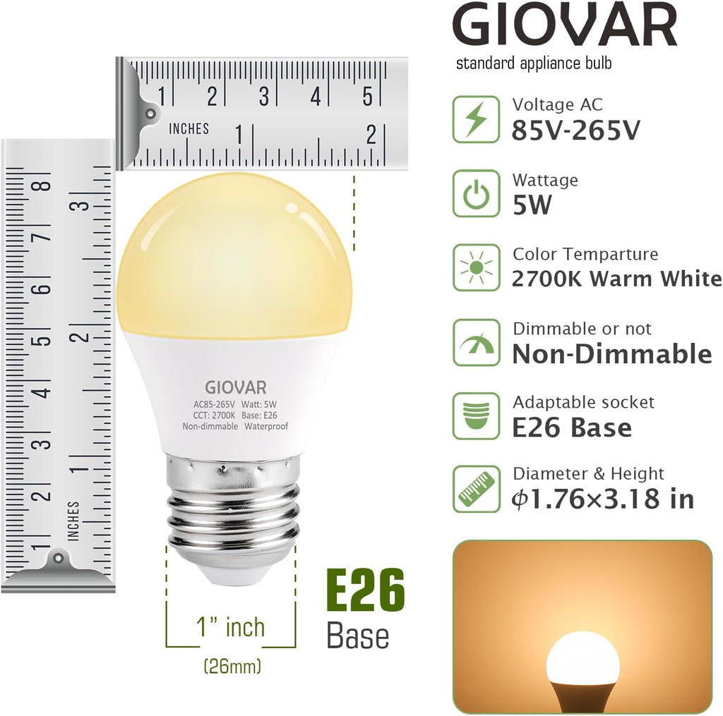 LED Range Hood Light Bulbs Replacement, 40 Watt Equivalent, LED Appliance Bulb for Refrigerator/Stove Hood/Fridge