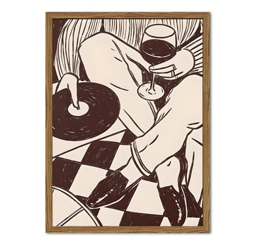 Vintage Vinyl Record Wall Art Retro Mid Century Music Bar Wall Decor Picture Trendy Cafe Bar Poster Canvas Painting