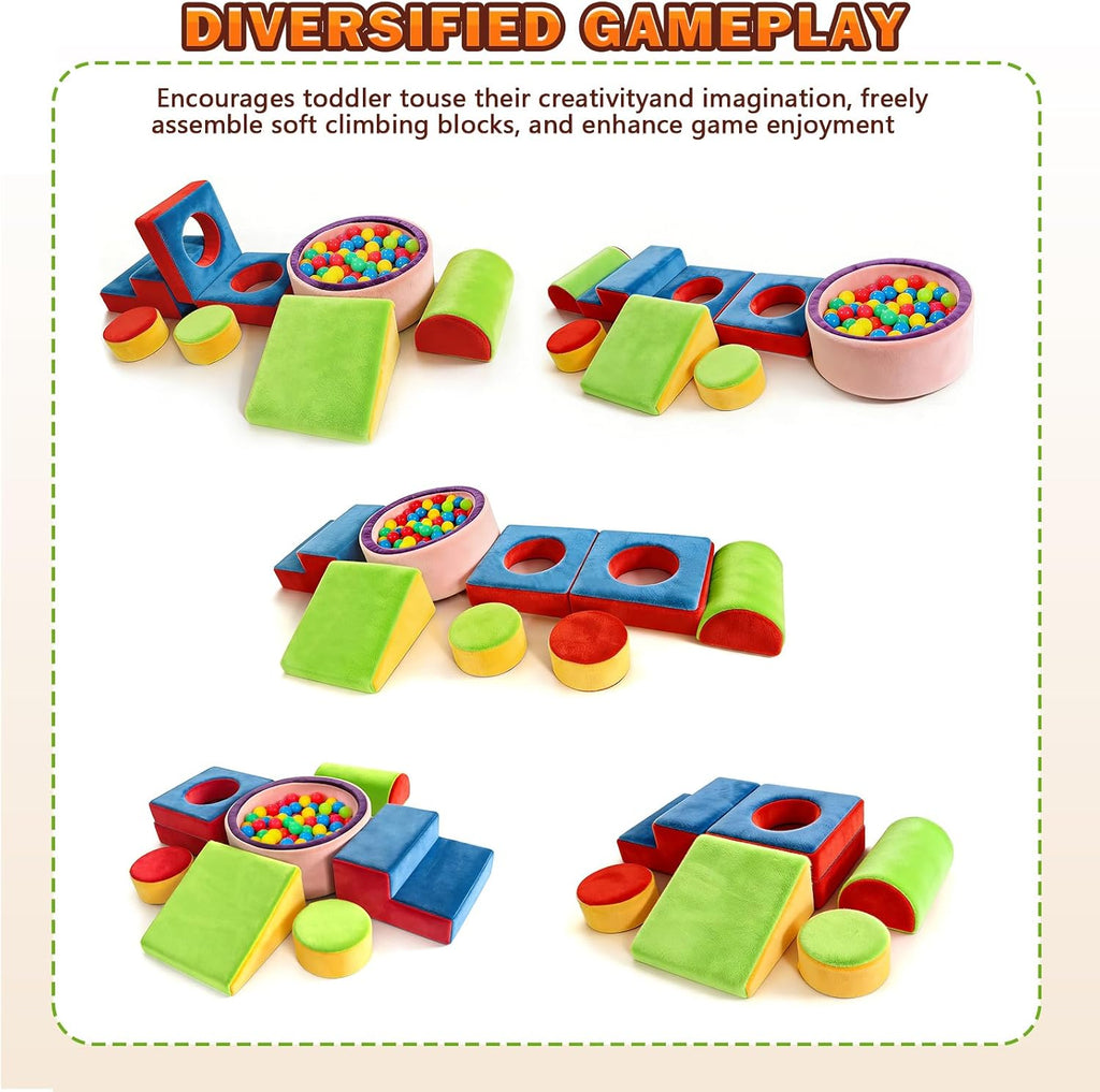 Soft Foam Climbing Blocks for Toddlers, Piece Foam Blocks