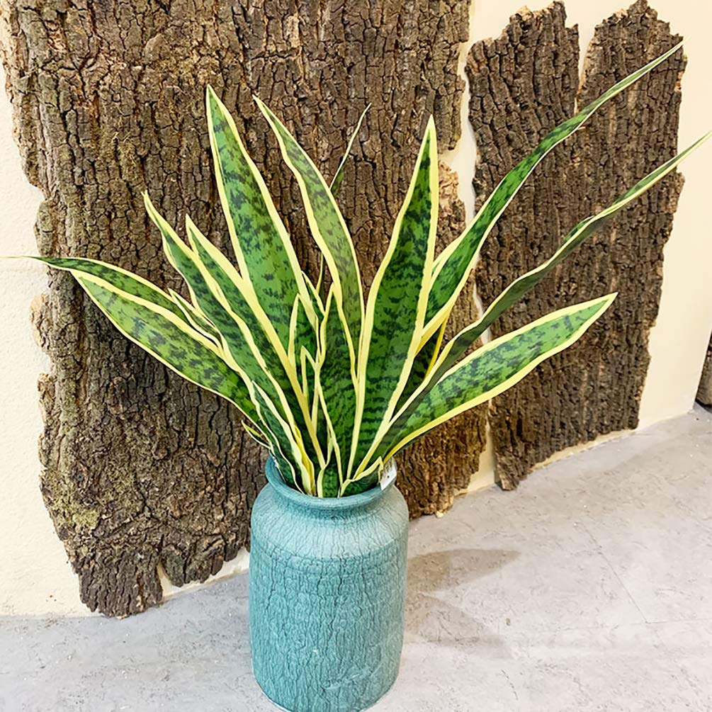 4 PCS Artificial Sansevieria Plants 30 Inch Tall Fake Snake Faux Plant for Indoor and Outdoor Home Garden Office