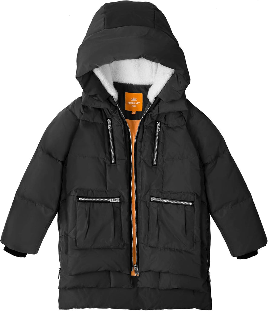 Children Hooded Down Coat Girl's Quilted Puffer Jacket Boy's Winter Jackets