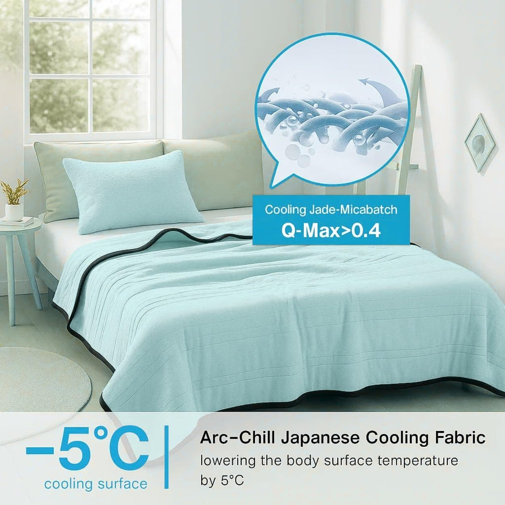 Cooling Comforter for Hot Sleepers Double, (79"x59"), Lightweight Breathable Summer Blanket with Arc-Chill Q-Max