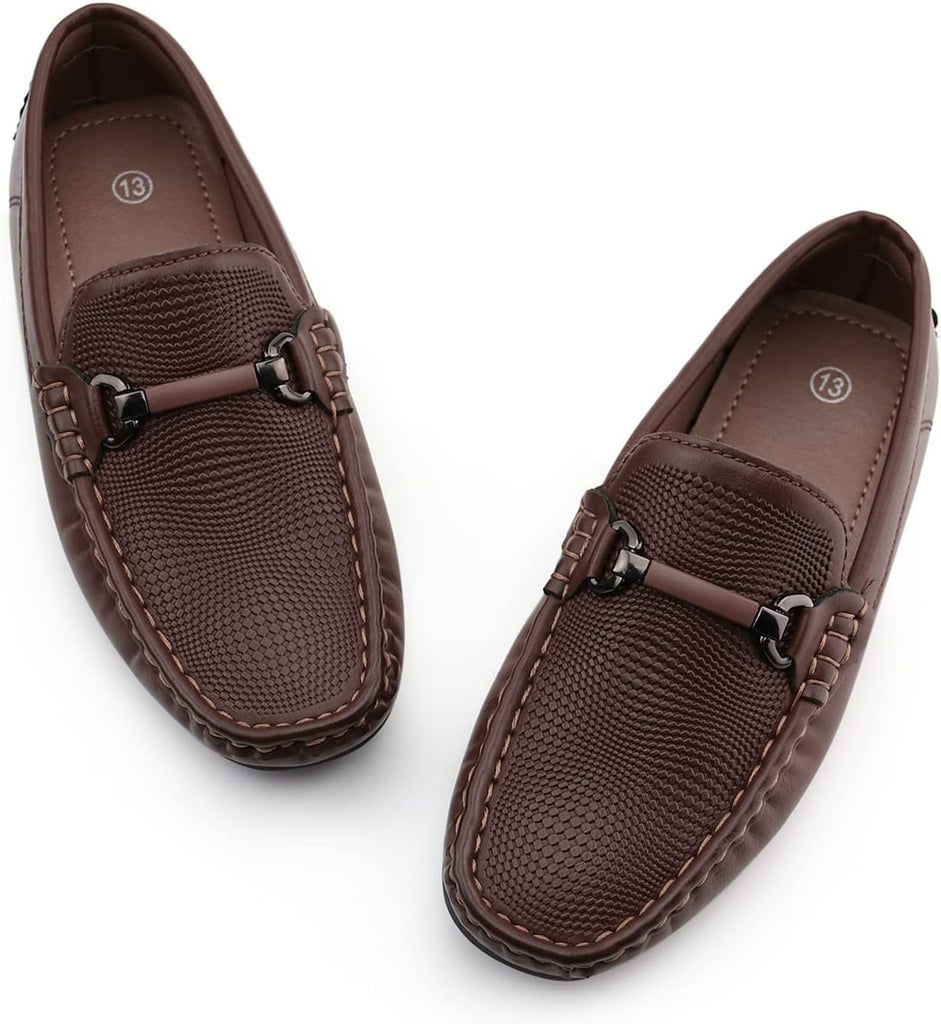 Kids Penny Loafer Casual Slip-On Moccasin Flats Boys Dress Shoes