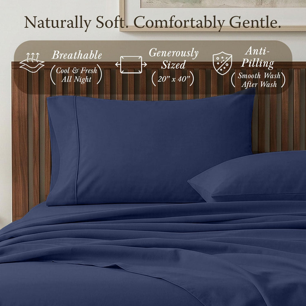 400 Thread Count Egyptian Cotton King Pillowcases, Sateen, Solid