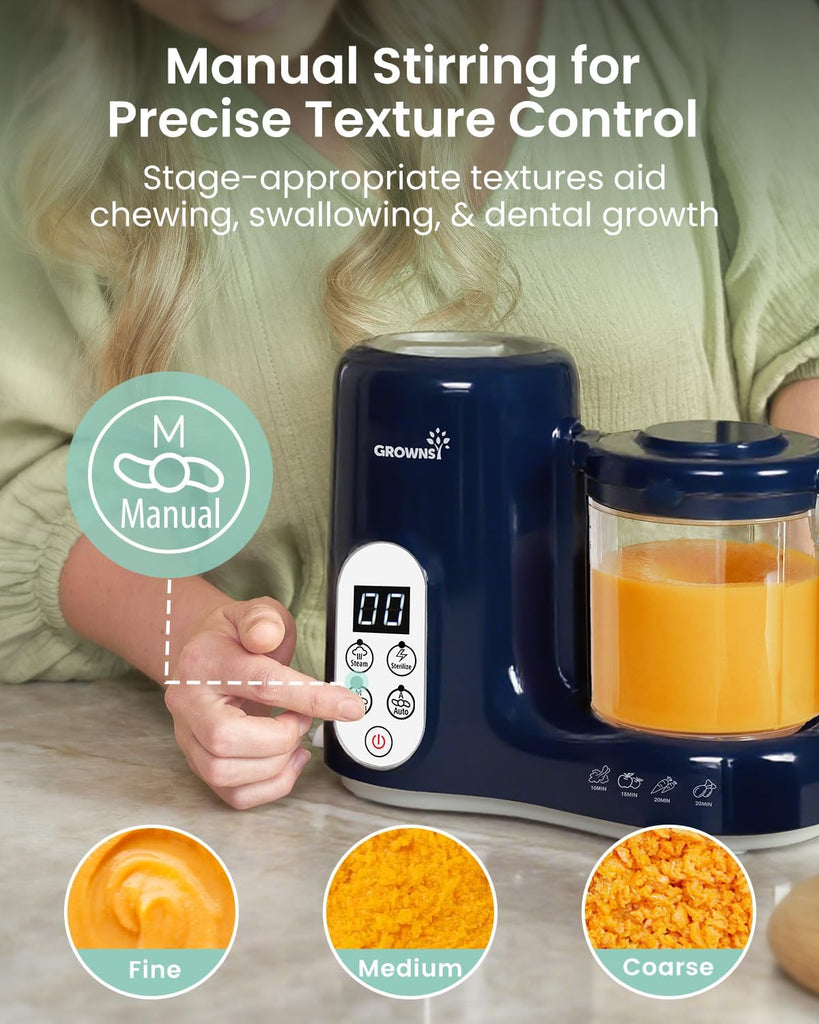 Baby Food Maker, Steam & Blend Baby Food Processor, Dark Blue
