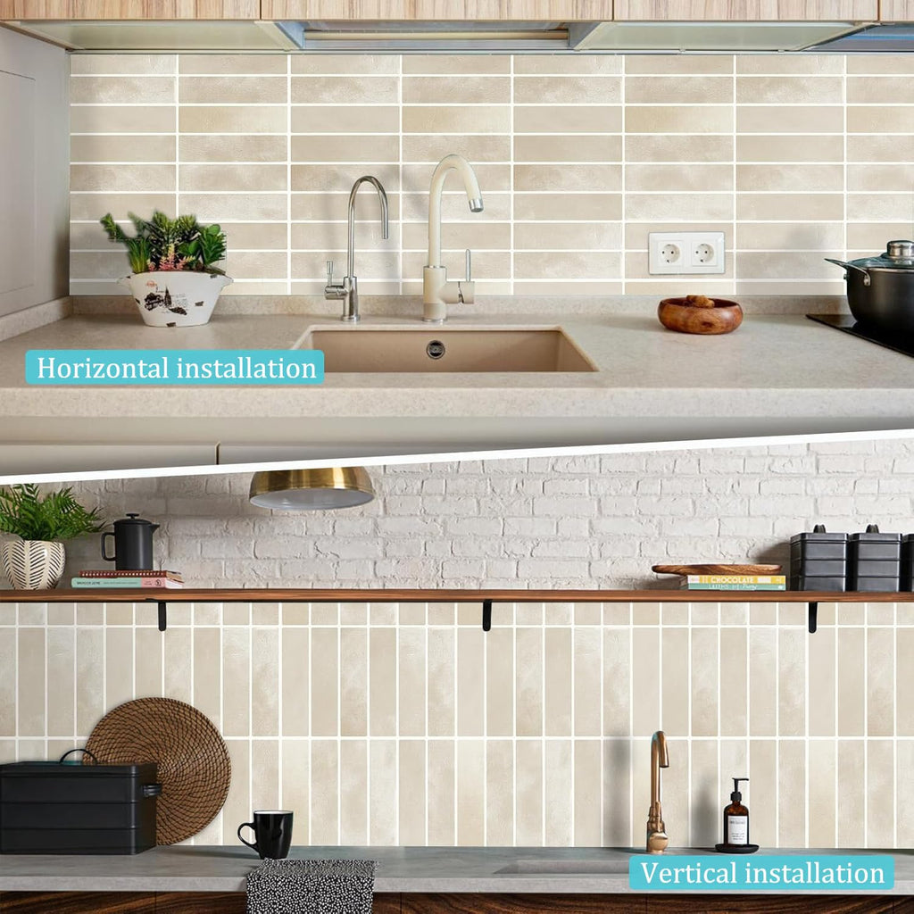 10 Pack Peel and Stick Backsplash Tiles, Waterproof 3D Stickers